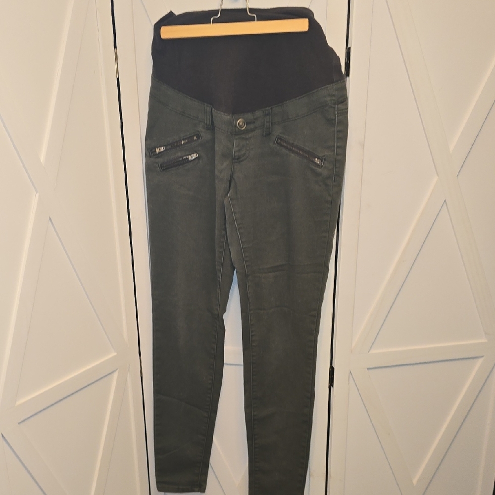 New Maternity SOFT Stretchy ARMY Green Pants